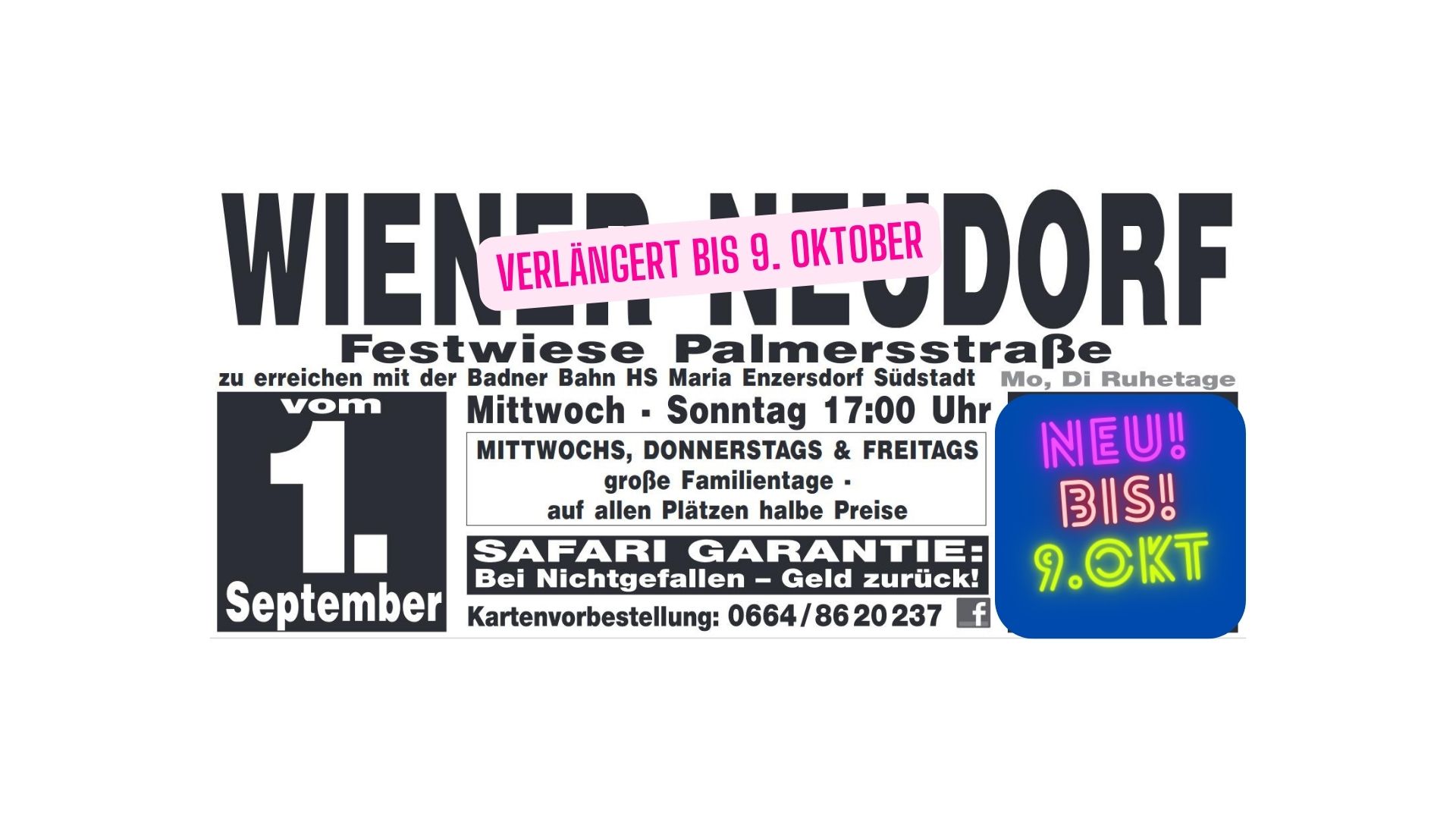 Verlängert bis 9. Oktober